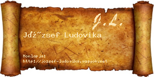 József Ludovika névjegykártya